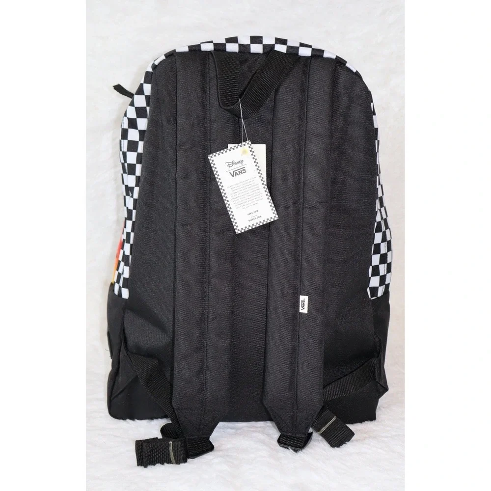 NWT Vans x Disney Punk Mickey 90th Anniversary Realm Backpack Checkered Flame